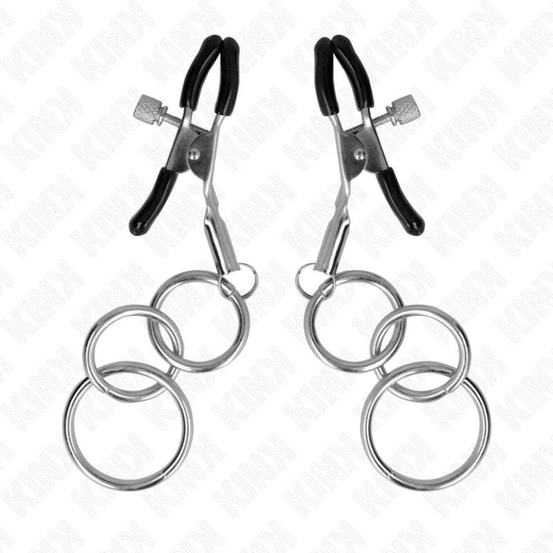 KINK - MORSETTI PER CAPEZZOLI A 3 ANELLI 6 CM