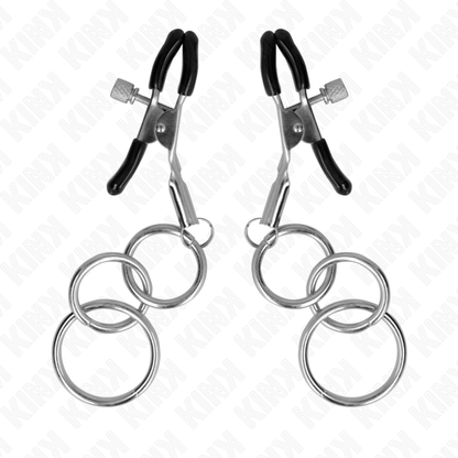 KINK - MORSETTI PER CAPEZZOLI A 3 ANELLI 6 CM