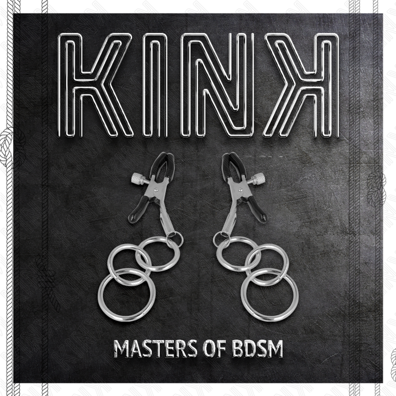 KINK - MORSETTI PER CAPEZZOLI A 3 ANELLI 6 CM