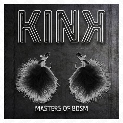 KINK - MORSETTI PER CAPEZZOLI IN PIUMA NERA 7 CM