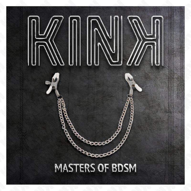 KINK - MORSETTI PER CAPEZZOLI CON DOPPIA CATENA SOTTILE ARGENTO 20/23 CM