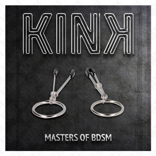 KINK - MORSETTI PER CAPEZZOLI SOTTILI CON ANELLO IN ARGENTO 7 CM