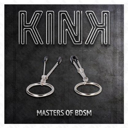 KINK - MORSETTI PER CAPEZZOLI SOTTILI CON ANELLO IN ARGENTO 7 CM