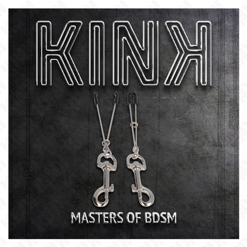 KINK - MORSETTI PER CAPEZZOLI SOTTILI CON GANCIO ARGENTO 7 CM