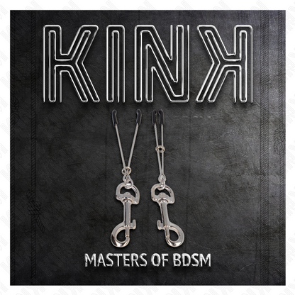KINK - MORSETTI PER CAPEZZOLI SOTTILI CON GANCIO ARGENTO 7 CM