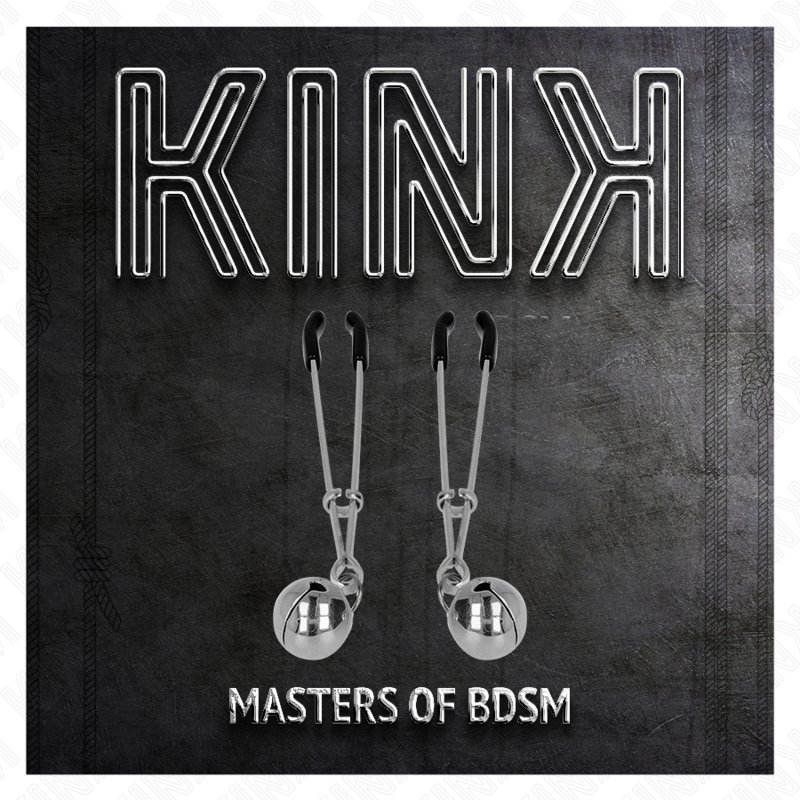 KINK - MORSETTI PER CAPEZZOLI SOTTILI CON CAMPANELLA IN ARGENTO 7 CM