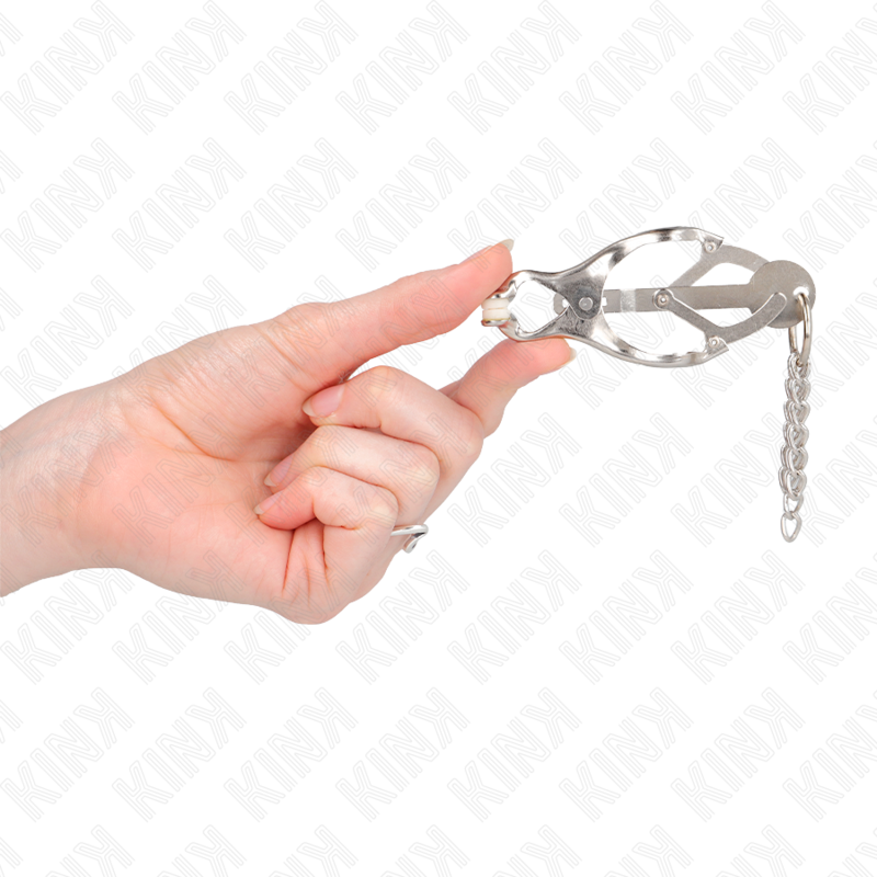 KINK - MORSETTI PER CAPEZZOLI IN STILE GIAPPONESE CON CATENE IN ARGENTO