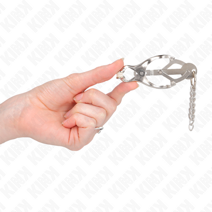 KINK - MORSETTI PER CAPEZZOLI IN STILE GIAPPONESE CON CATENE IN ARGENTO