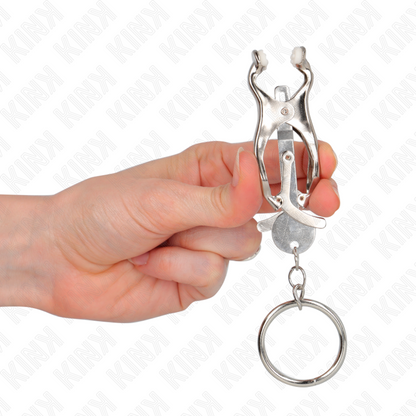 KINK - MORSETTI PER CAPEZZOLI IN STILE GIAPPONESE CON ANELLI IN ARGENTO