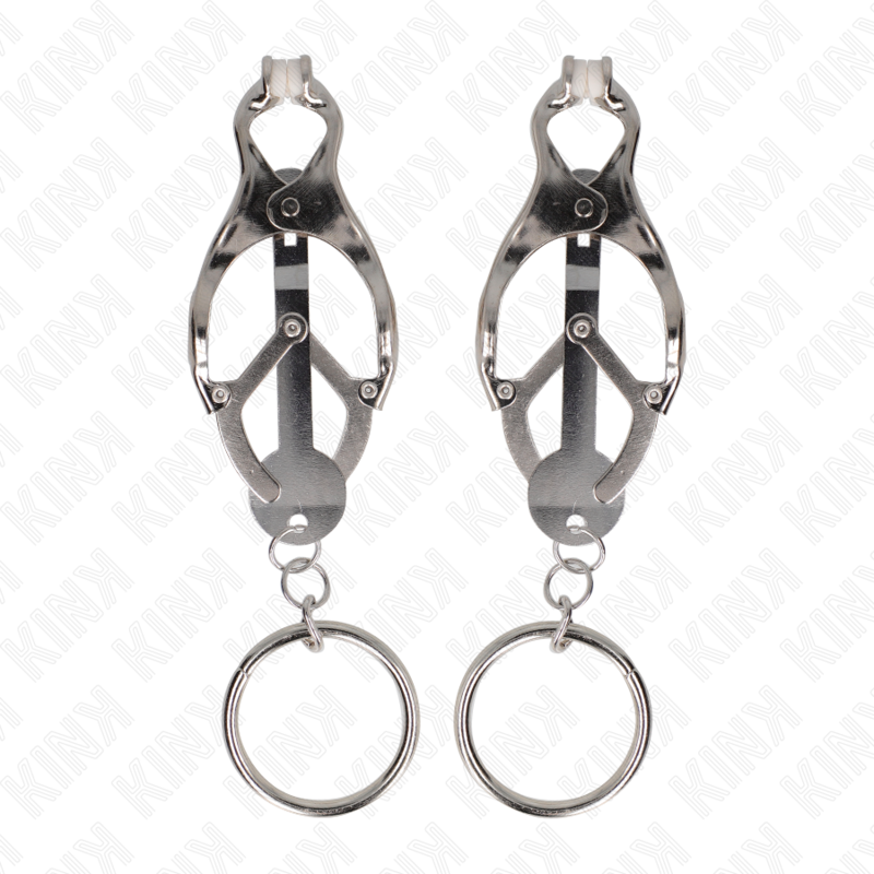 KINK - MORSETTI PER CAPEZZOLI IN STILE GIAPPONESE CON ANELLI IN ARGENTO