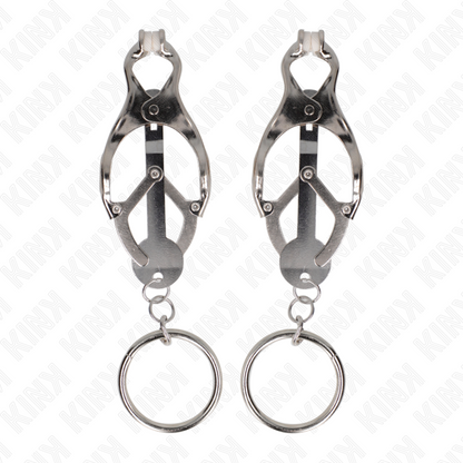 KINK - MORSETTI PER CAPEZZOLI IN STILE GIAPPONESE CON ANELLI IN ARGENTO
