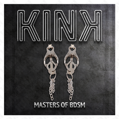 KINK - MORSETTI PER CAPEZZOLI IN STILE GIAPPONESE CON CATENE IN ARGENTO