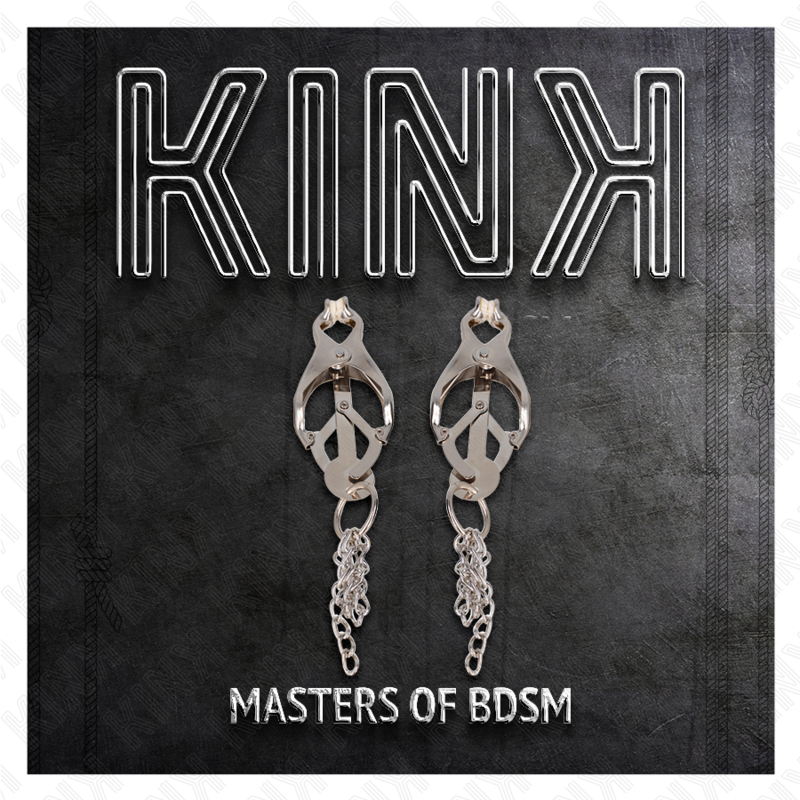 KINK - MORSETTI PER CAPEZZOLI IN STILE GIAPPONESE CON CATENE IN ARGENTO