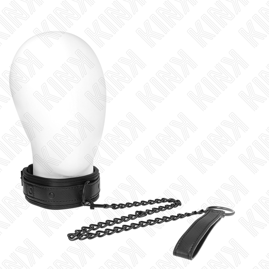KINK - COLLO CON GUINZAGLIO 78 CM NEOPRENE BONDAGE MODELLO 2 REGOLABILE 37,5 X 49,5 CM