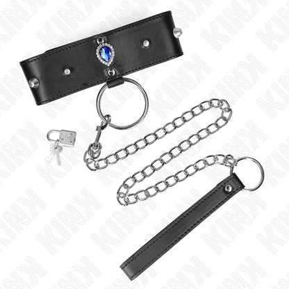 KINK - GUINZAGLIO 65 CM CON ROMBI BLU REGOLABILE 36-43 CM X 5 CM