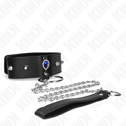 KINK - GUINZAGLIO 65 CM CON ROMBI BLU REGOLABILE 36-43 CM X 5 CM