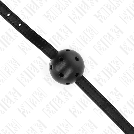 KINK - BALL GAG 4,5 CM TRASPIRANTE SIMPLICITY NERO 62 x 1,5 CM
