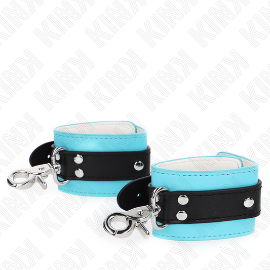 KINK - BRACCIALETTI DI SUPPORTO PER IL POLSO REGOLABILI PREMIUM NERI/BLU 21-28 CM X 5,5 CM