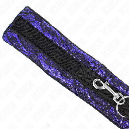 KINK - COLLARE CORTO IN PIZZO DI VELLUTO 105 CM CON BORDI IN NYLON 44 X 5,5 CM