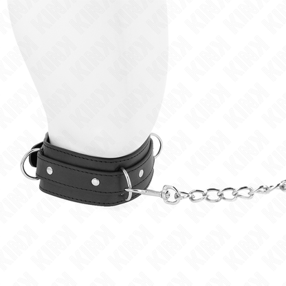 KINK - COLLARE CON GUINZAGLIO 65 CM 3 ANELLI MODELLO 1 REGOLABILE 38-49 CM X 5 CM