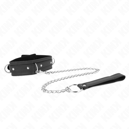 KINK - COLLARE CON GUINZAGLIO 65 CM 3 ANELLI MODELLO 1 REGOLABILE 38-49 CM X 5 CM