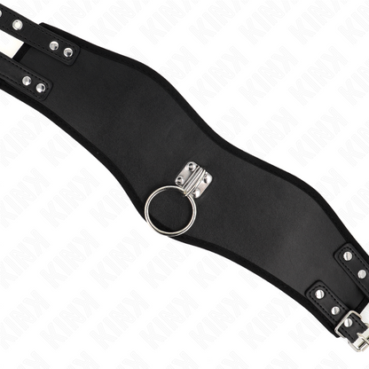 KINK - COLLARE CON GUINZAGLIO 65 CM DI LARGHEZZA NERO REGOLABILE 40-55 CM X 10 CM