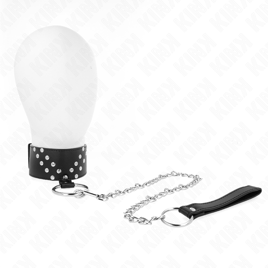 KINK - COLLARE GUINZAGLIO 65CM CON RIVETTO A V REGOLABILE 36-43CM X 5CM