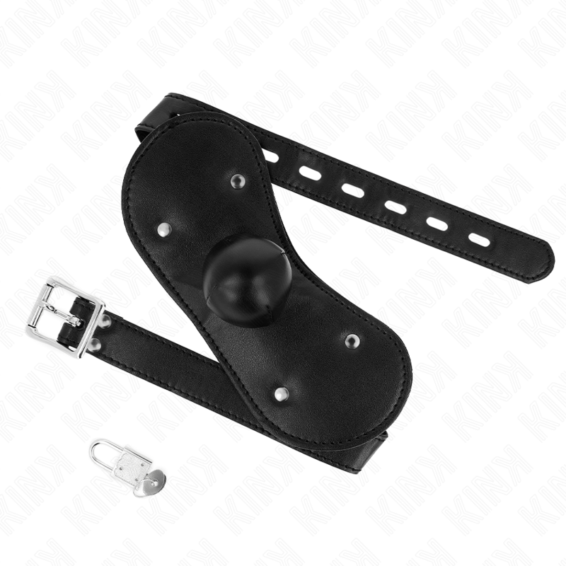 KINK - BALL GAG CON MASCHERA BOCCALE E CHIUSURA REGOLABILE 42-60 CM