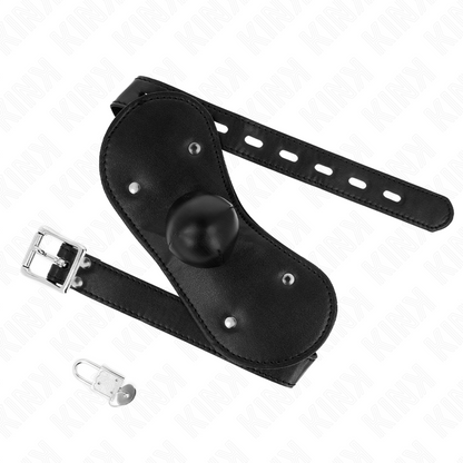 KINK - BALL GAG CON MASCHERA BOCCALE E CHIUSURA REGOLABILE 42-60 CM