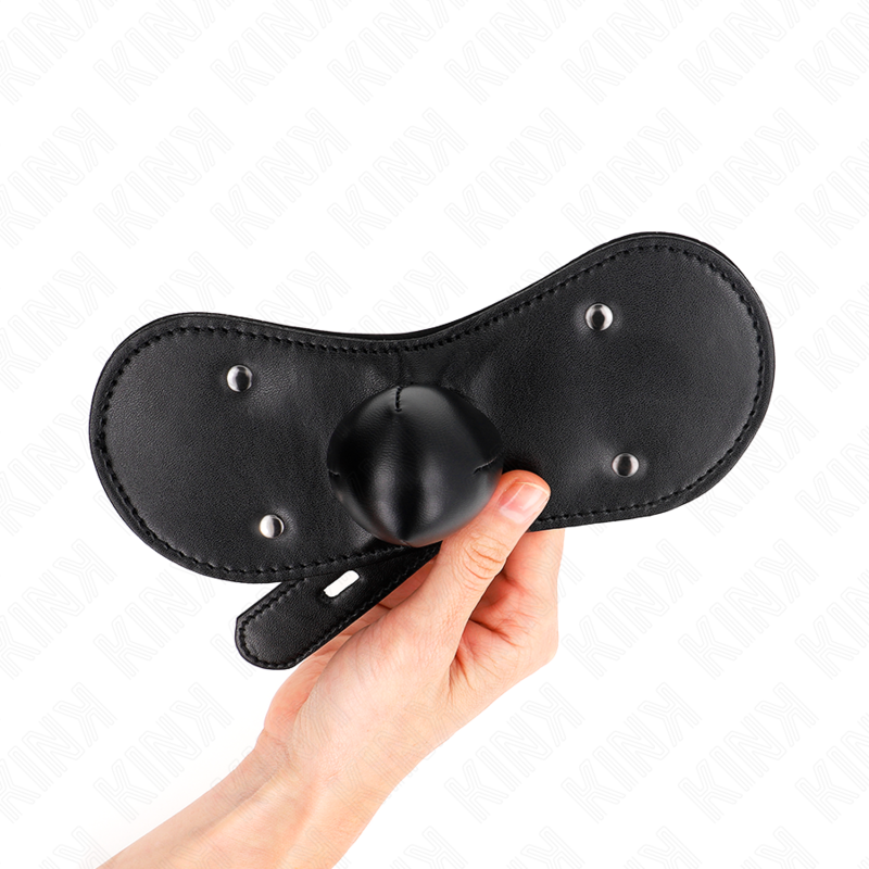 KINK - BALL GAG CON MASCHERA BOCCALE E CHIUSURA REGOLABILE 42-60 CM