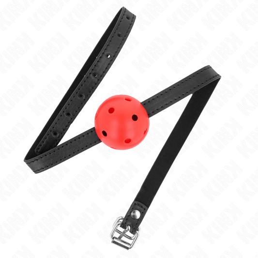 KINK - BALL GAG 4,5 CM TRASPIRANTE SIMPLICITY ROSSO 62 x 1,5 CM