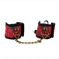 KINK - MUÑEQUERAS DISEÑO ESCÁNDALO ROJO-NEGRO DETALLE LAZO 24.5 CM X 6.5 CM