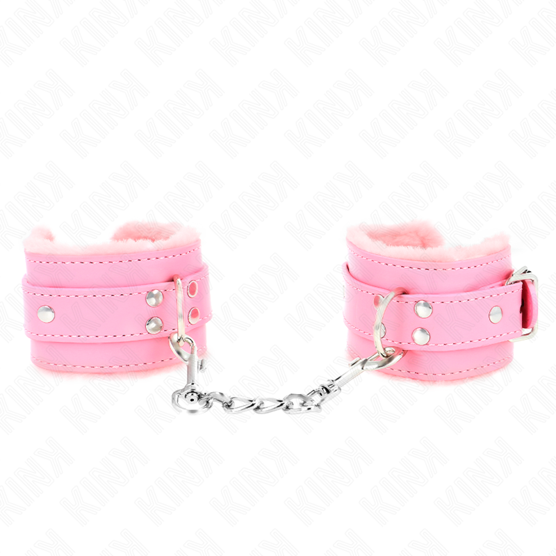 KINK - BRACCIALETTI FODERATI ROSA CON CINTURINO ROSA REGOLABILE 20-29 CM X 5,5 CM