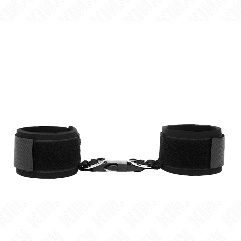 KINK - BRACCIALETTI IN NEOPRENE CON CHIUSURA REGOLABILE A GANCIO NERO 22-34 CM