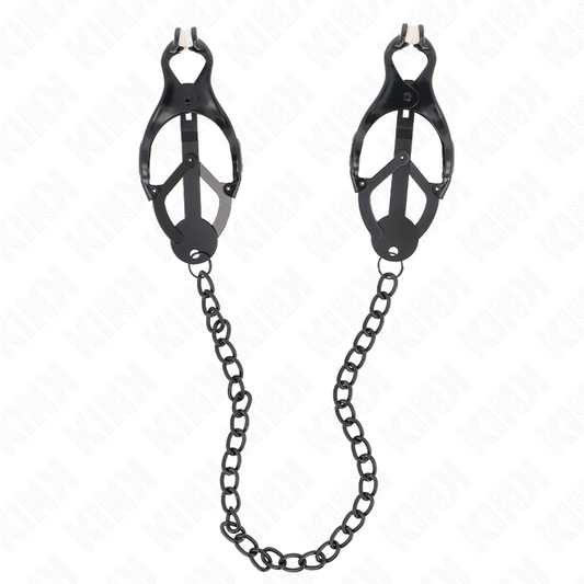 KINK - MORSETTI PER CAPEZZOLI IN STILE GIAPPONESE CON CATENA NERI 30 CM