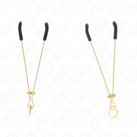 KINK - MORSETTI PER CAPEZZOLI SOTTILI IN ORO 7 CM