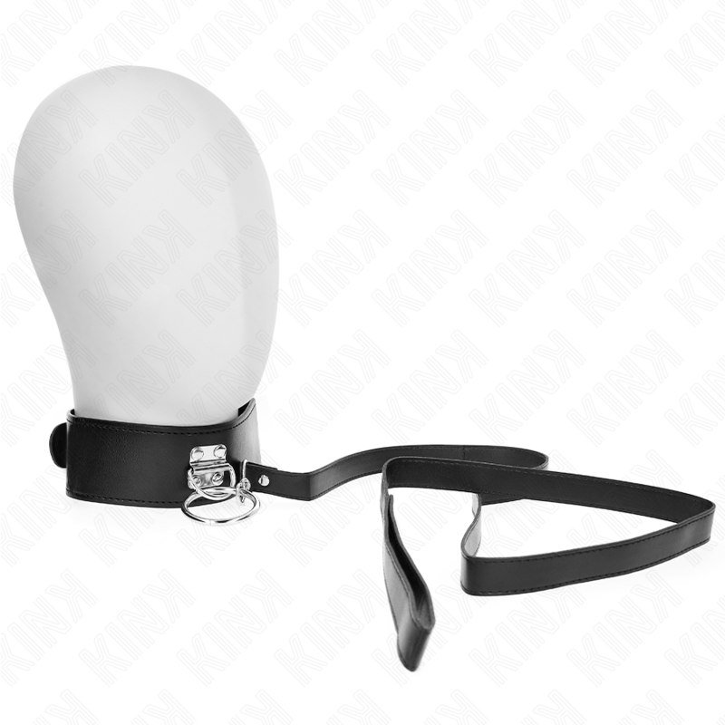 KINK - COLLARE CON BORCHIE DA 116 CM E GUINZAGLIO IN SIMILPELLE DA 50 X 5 CM