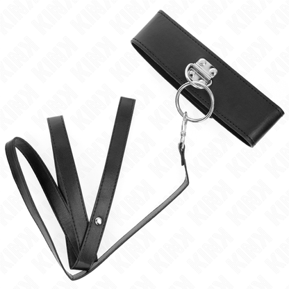 KINK - COLLARE CON BORCHIE DA 116 CM E GUINZAGLIO IN SIMILPELLE DA 50 X 5 CM