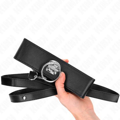 KINK - COLLARE CON BORCHIE DA 116 CM E GUINZAGLIO IN SIMILPELLE DA 50 X 5 CM