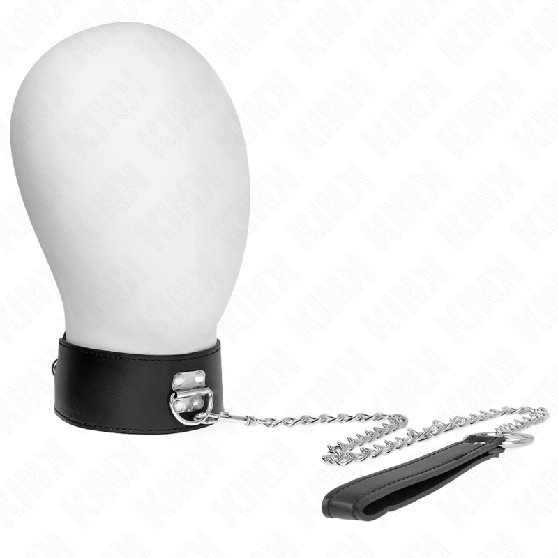 KINK - COLLARE CON GUINZAGLIO 65 CM DI LARGHEZZA NERO REGOLABILE 33,5-41 CM X 5 CM