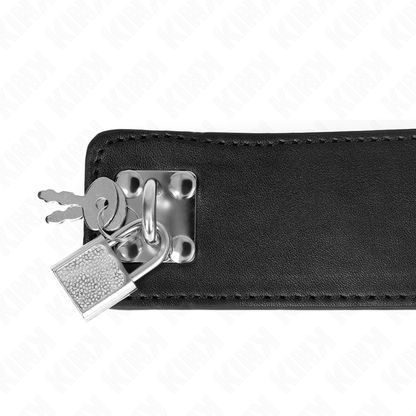 KINK - COLLARE CON GUINZAGLIO 65 CM DI LARGHEZZA NERO REGOLABILE 33,5-41 CM X 5 CM