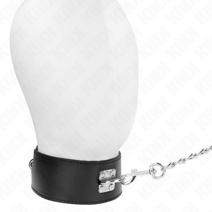 KINK - COLLARE CON GUINZAGLIO 65 CM DI LARGHEZZA NERO REGOLABILE 33,5-41 CM X 5 CM