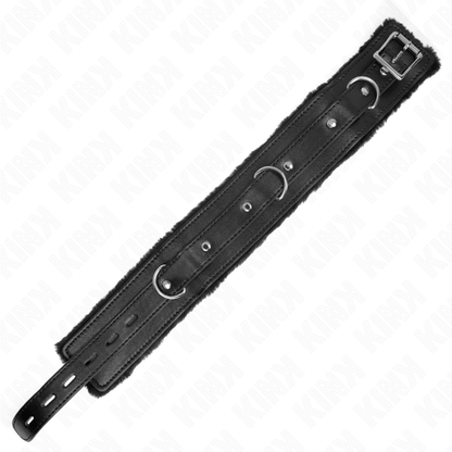 KINK - COLLARE REGOLABILE NERO DA 65 CM CON GUINZAGLIO E RESTRIZIONI 36-42 CM X 5,5 CM