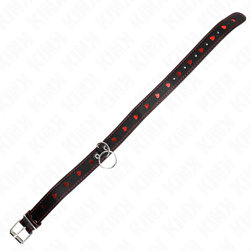 KINK - COLLARE CON GUINZAGLIO 65 CM DETTAGLI CUORE 52,5 X 2,5 CM