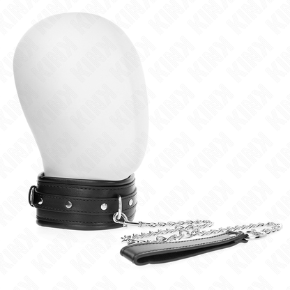 KINK - COLLARE CON GUINZAGLIO 65 CM FIBBIA LUCIDA 48,5 CM X 5,3 CM