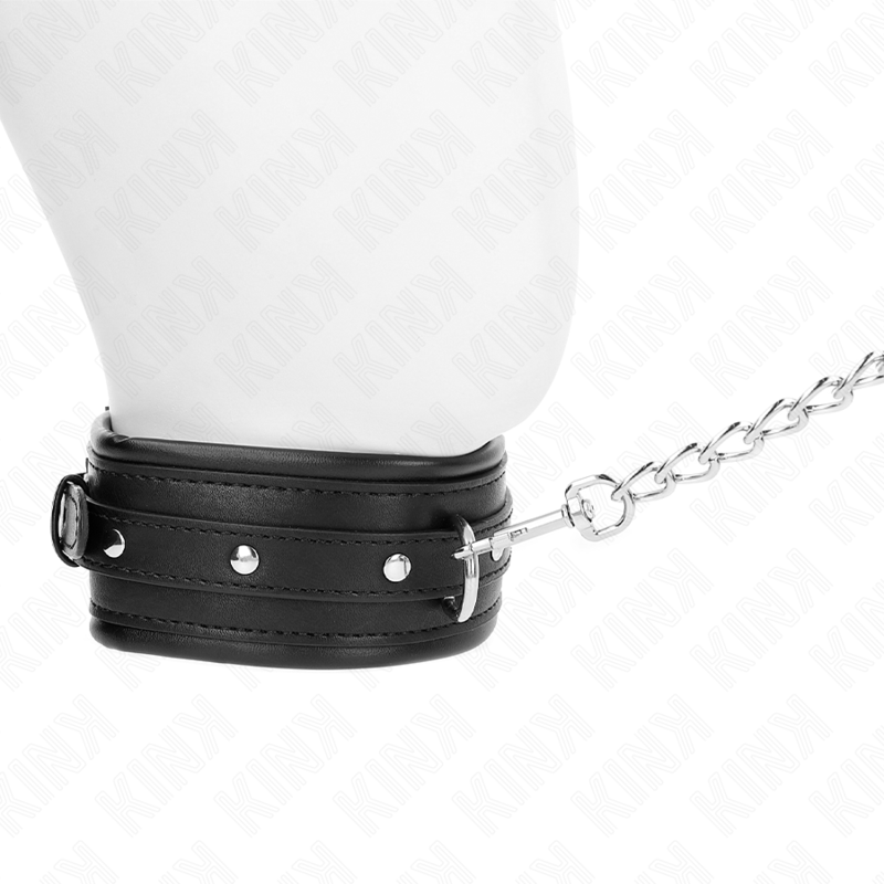 KINK - COLLARE CON GUINZAGLIO 65 CM FIBBIA LUCIDA 48,5 CM X 5,3 CM