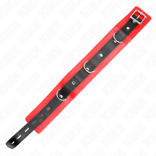 KINK - COLLANA CON CINGHIA 65 CM ROSSO 54 X 4,5 CM