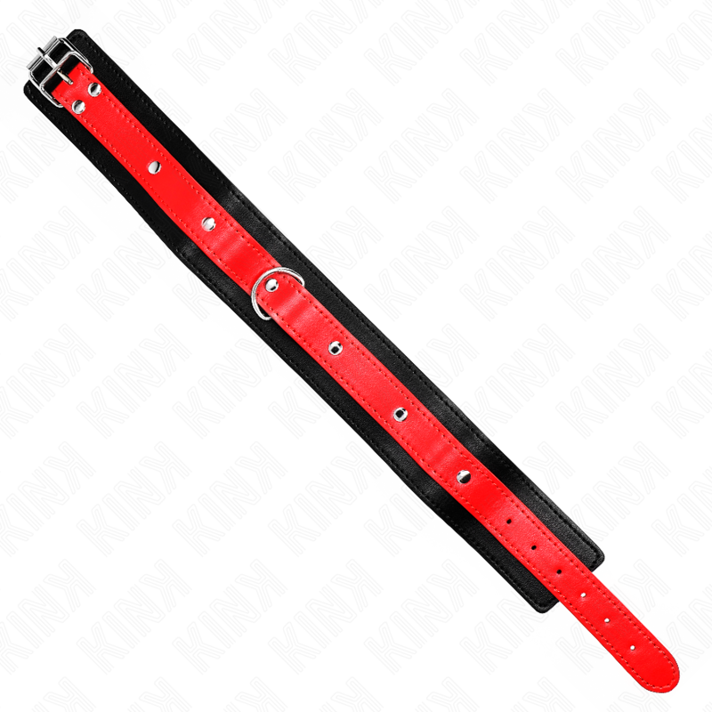 KINK - COLLARE CON GUINZAGLIO 65 CM ROSSO REGOLABILE 36-43 CM X 5 CM