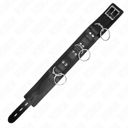 KINK - COLLARE CON GUINZAGLIO 80 CM SCHIAVITÙ 3 ANELLI 53 X 5 CM
