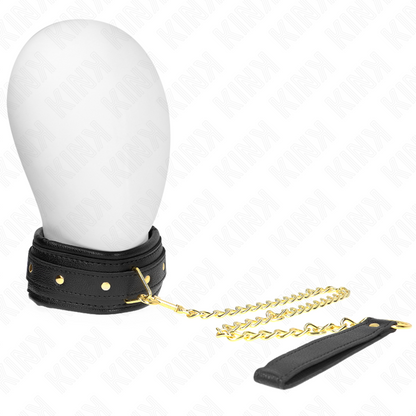 KINK - COLLARE IN SPUGNA SIMILPELLE CON GUINZAGLIO MODELLO 1 REGOLABILE 37-54 CM X 3 CM